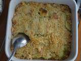 Crumble de courgettes au parmesan et vache qui rit