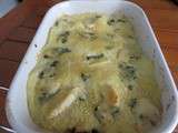 Parmentier de poulet poires et roquefort