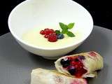 Croustillant aux fruits rouges & sa creme anglaise