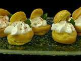 Mini choux chantilly citron vert & saumon fume