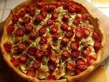 Tarte courgettes tomates cerises mozzarella de bufflonne