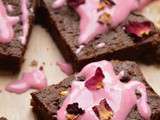 Brownies à la Rose et aux Amandes