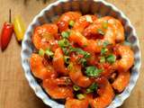 Crevettes sauce piquante