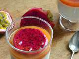 Panna cotta Coco, Coulis passion et Fruits du Dragon