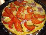 Tarte tatin tomate, courgette et coppa