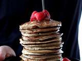 Pancakes à base de bananes, son de blé et avoine