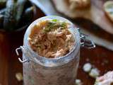 Rillettes de saumon à la crème fouettée au wasabi