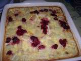 Clafoutis rhubarbe-framboise