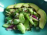 Salade avocat concombre quinoa