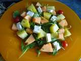 Salade pasteque melon feta