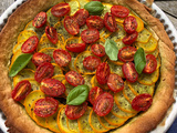 Tarte pesto courgettes et tomates cerises