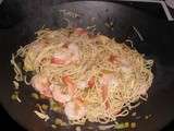 Wok aux crevettes