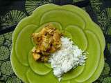 Escalopes de poulet aux endives, pommes et citron au curry