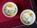 Oeufs cocotte aux pruneaux