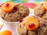 Muffins aux kumquats, canneberges & grenade