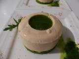 Bavarois de saumon frais à la vinaigrette de roquette