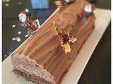 Bûche chocolat au lait, insert praliné