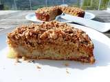 Crumb'cake poires, amandes et noisettes