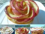 Roses feuilletées aux pommes et à la crème d'amande