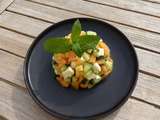 Tartare de melon, feta, concombre et menthe