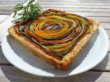 Tarte spirale aux légumes en croûte de riz