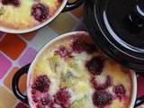 Petits clafoutis aux kiwis & aux framboises