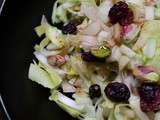 Salade d'endives, de pomme verte, de cranberries et de pistaches