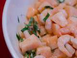 Salade de crevettes et de melon