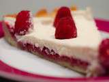 Tarte au chocolat blanc et aux framboises