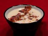 Velouté de pâtisson et bacon croustillant