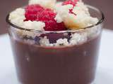 Verrine au chocolat et aux framboises façon trifle