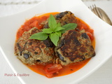 Boulettes d’aubergine à la parmigiana