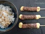 Brochettes boeuf-fromage comme chez le japonais