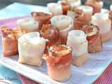 Roulés de jambon cru au chèvre, basilic et tomates confites