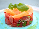 Tartare de tomates et melon