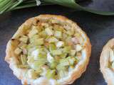 Tartelettes à la rhubarbe sur fond de spéculoos