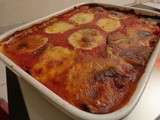 Gratin d'aubergines, tomate et mozzarella