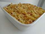 Gratin de macaronis lardons, mozzarella