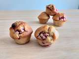 Muffins framboises, chocolat blanc