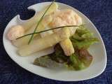 Asperges blanches, émulsion de pamplemousse rose de Guy Martin