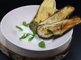 Aubergines rôties au fromage blanc et à la menthe