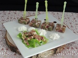 Cubes de presskopf, salade et chantilly au raifort