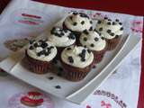 Cupcakes au chocolat et ganache chocolat blanc