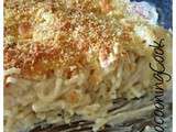 Gratin de spaghettis au fromage