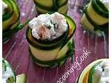 Makis de courgettes chèvre/saumon