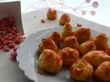 Chouquettes aux pralines roses