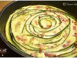 Flan aux lardons et courgettes en tourbillon