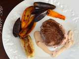 Tournedos sauce whisky aux baies roses et ses légumes caramélisés