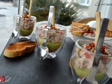 Verrine 3 saveurs thon saumon avocat