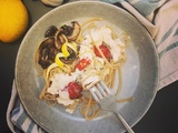 Linguine complètes crème parmesan aux zestes de citron (Ig bas)